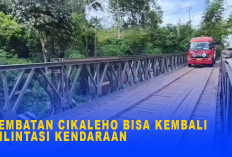 Jembatan Cikaleho Bisa Kembali Dilintasi Kendaraan, Berat Kendaraan yang Melintas Maksimal 20 Ton