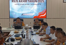 Rilis Akhir Tahun, Polres Tasikmalaya Tuntaskan 80 Persen Kasus, Kapolres Komitmen Tingkatkan Pelayanan