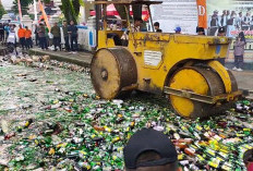 Cipta Kondisi Malam Tahun Baru, Polres Tasikmalaya Musnahkan Ribuan Botol Miras