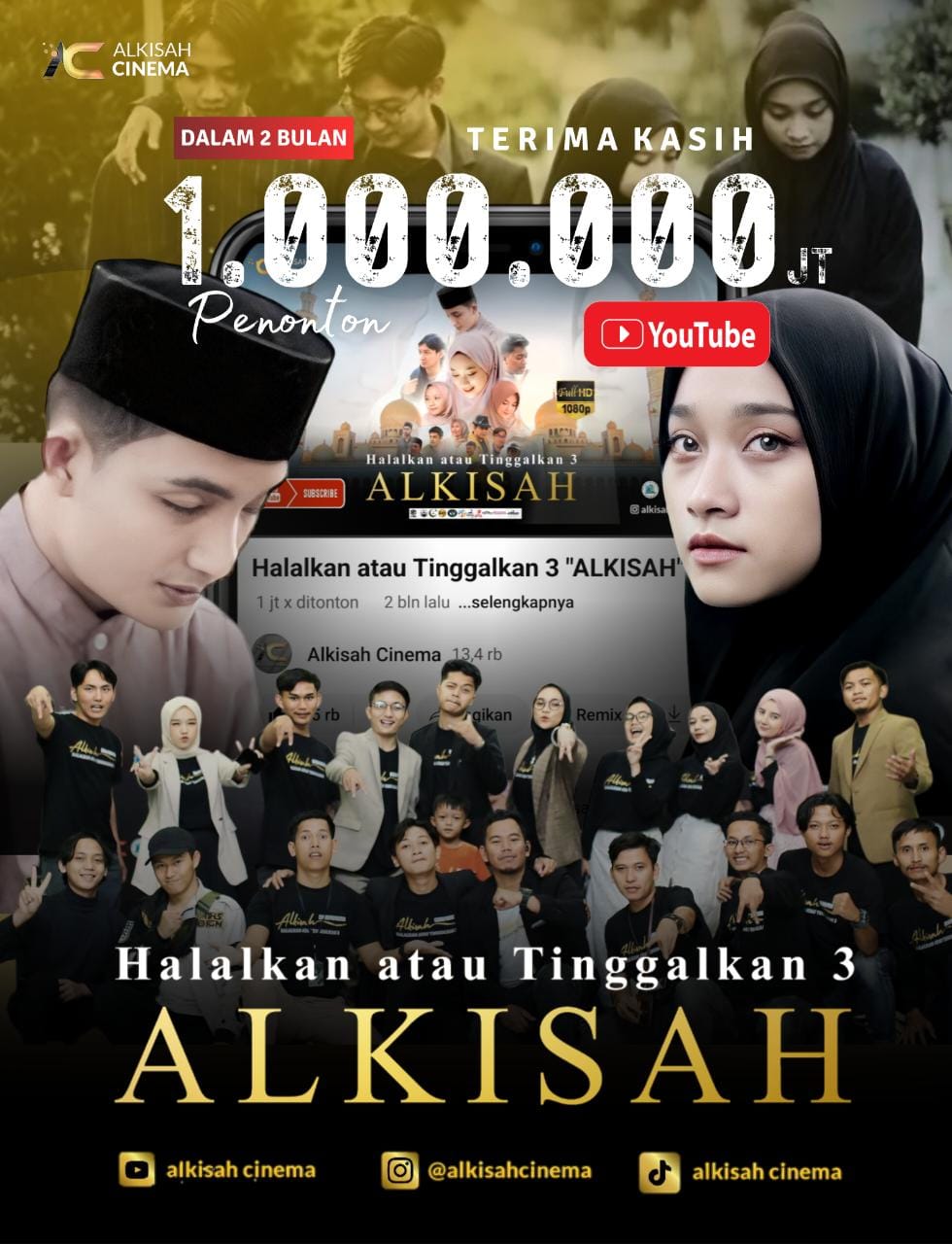 Karya Film Anak Bangsa “Halalkan atau Tinggalkan 3” sukses memikat 1 juta penonton dalam 3 bulan.