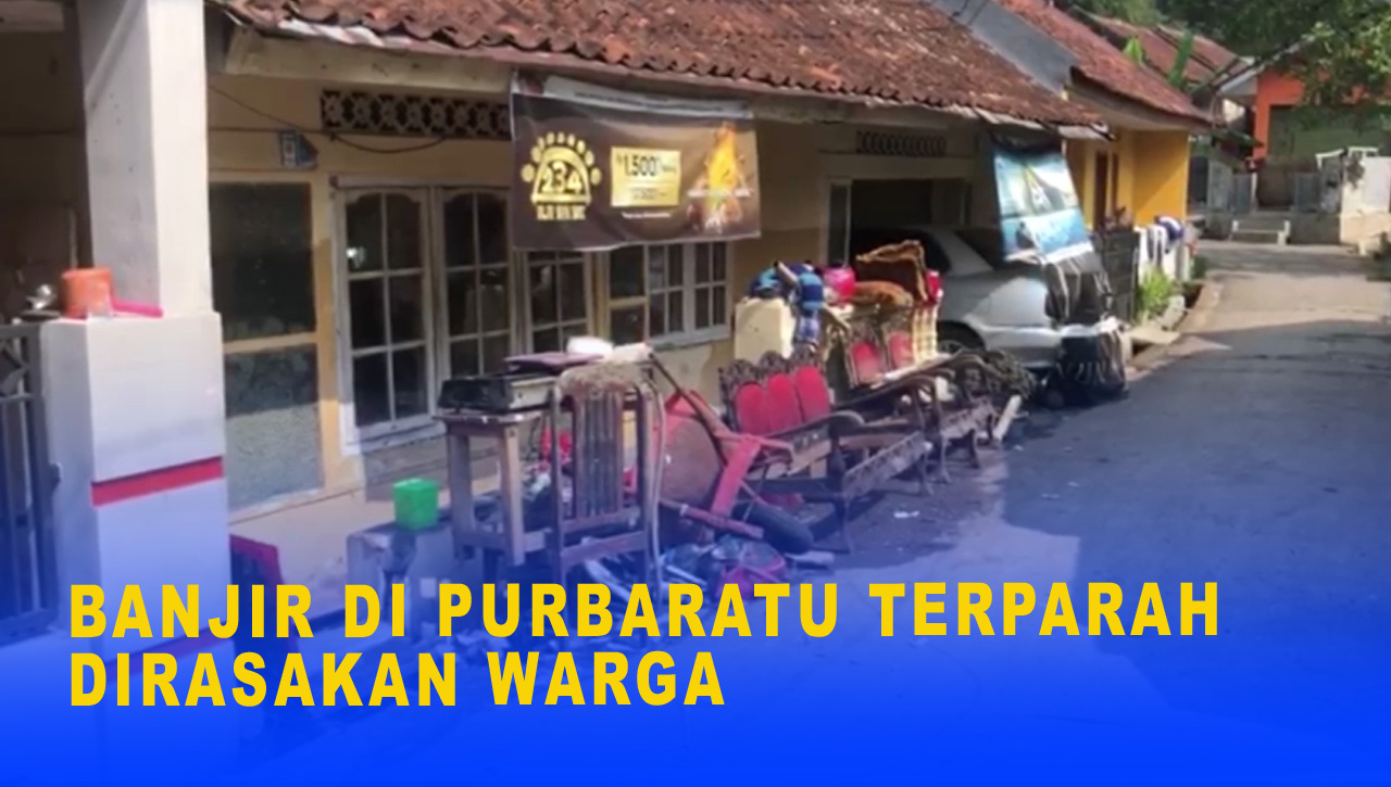 BANJIR DI PURBARATU TERPARAH DIRASAKAN WARGA