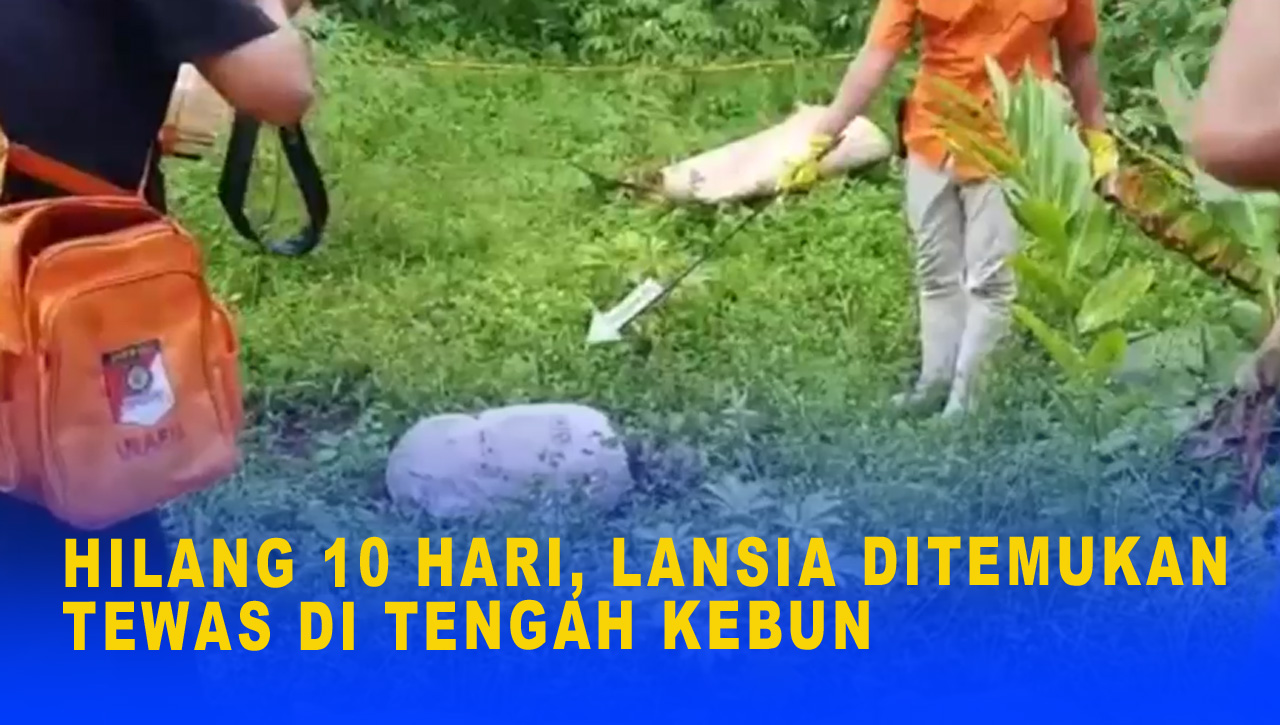 HILANG 10 HARI, LANSIA DITEMUKAN TEWAS DI TENGAH KEBUN