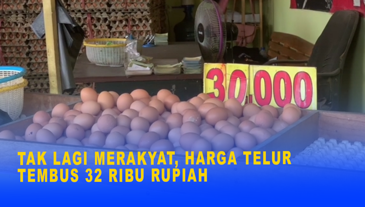 TAK LAGI MERAKYAT, HARGA TELUR TEMBUS 32 RIBU RUPIAH