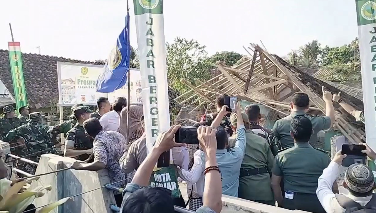 Sambut Hut TNI, Kodim 0613 Ciamis Gelar Bedah Rumah